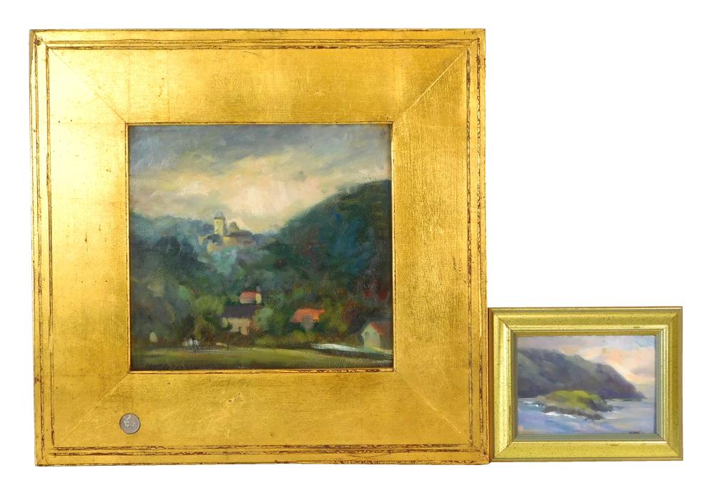 Appraisal: Theodore Tihansky American st C Maine two framed oils including