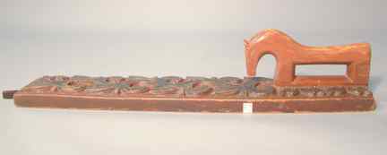 Appraisal: NORTHERN EUROPEAN CARVED BEECHWOOD MANGLE BOARD possibly Norwegian Mangletraer with