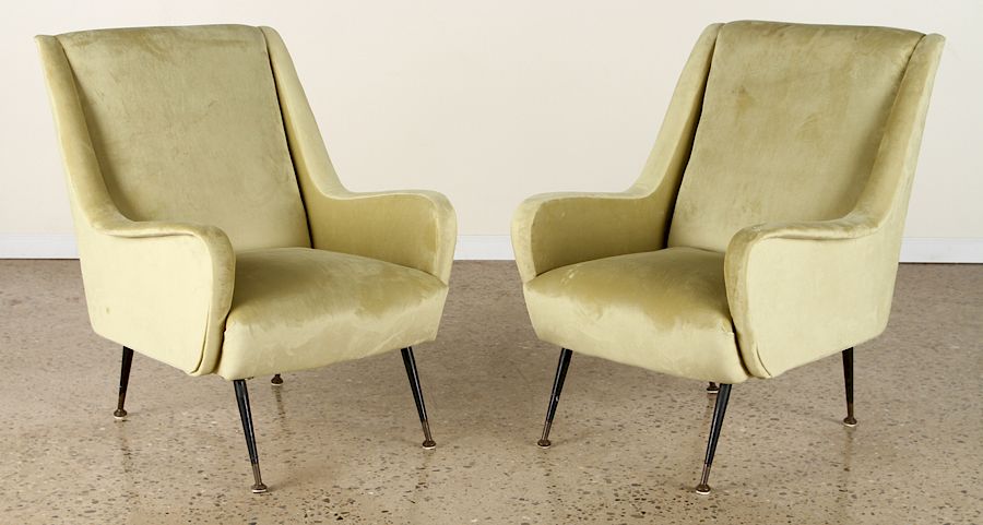 Appraisal: PAIR ITALIAN MARCO ZANUSO STYLE ARM CHAIRS C A pair