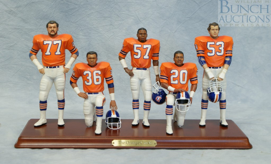 Appraisal: Danbury Mint Orange Crush set Alzado Thompson Jackson Wright Gradishar