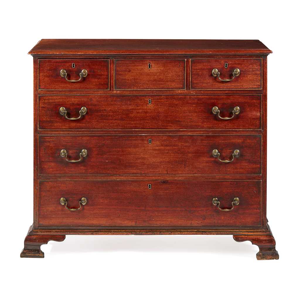 Appraisal: SCOTTISH GEORGE III 'DUMFRIES HOUSE' TYPE MAHOGANY CHEST OF DRAWERS