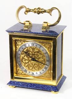 Appraisal: Semi-precious stone and gilt brass carriage clock having a shaped