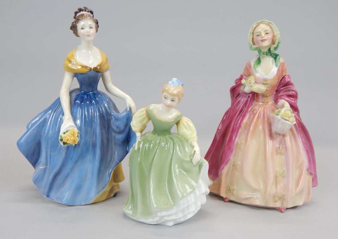 Appraisal: Three Royal Doulton porcelain ladies Rosebud Melanie AF and Fair