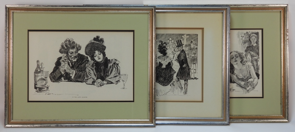 Appraisal: PC CHARLES DANA GIBSON LITHOGRAPHS New York Maine Massachusetts -