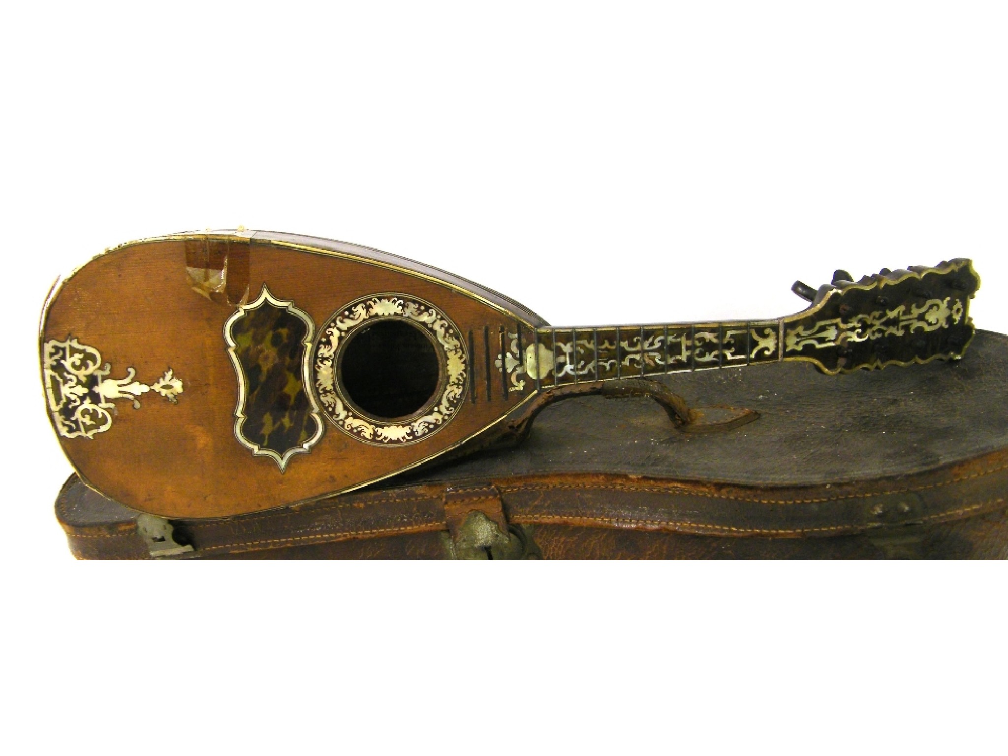 Appraisal: th century Neapolitan bowl back mandolin in need of restoration