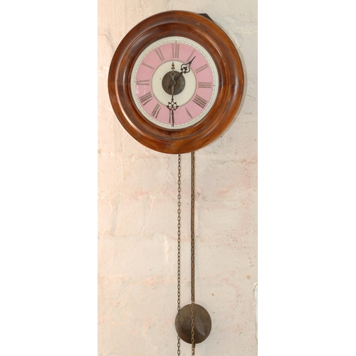 Appraisal: A German postman's alarm wall timepiece mid th C with