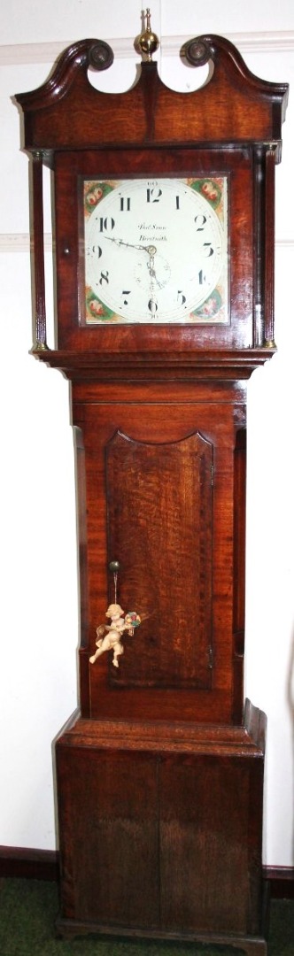 Appraisal: A thC longcase clock the square cm wide painted dial