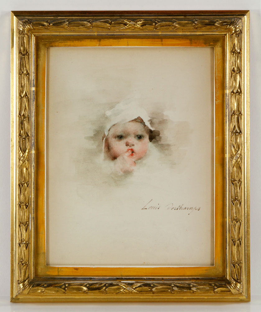 Appraisal: - Deschamps Portrait of Baby W C Louis-Henri Deschamps French