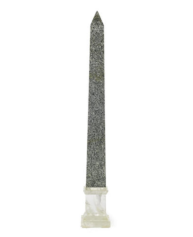 Appraisal: An Italian th century Neoclassical Swedish porphyry obelisk on a