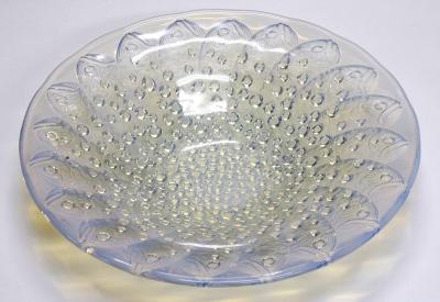 Appraisal: A LALIQUE OPALESCENT GLASS DISH of circular form moulded in