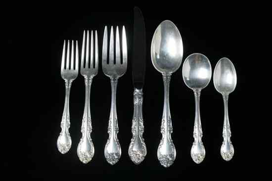 Appraisal: -PIECE GORHAM STERLING SILVER FLATWARE SERVICE ''Melrose'' pattern Including eleven