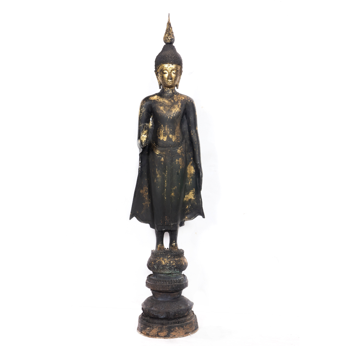 Appraisal: THAI GILT BRONZE FIGURE OF BUDDHA Thai gilt bronze figure