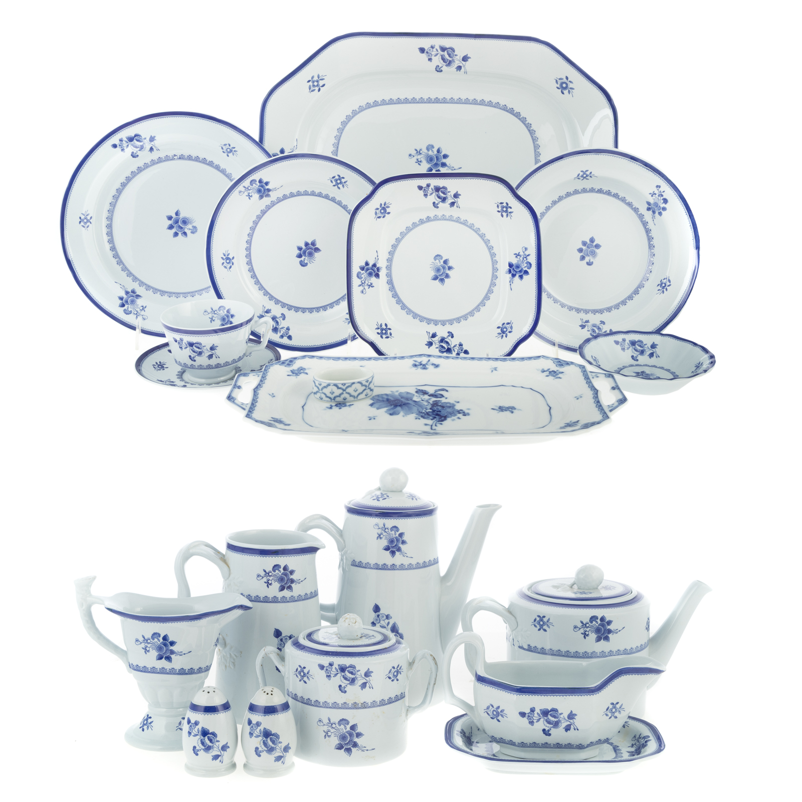 Appraisal: SPODE CHINA PARTIAL DINNER SET BLUE GLOUCESTER Having blue floral