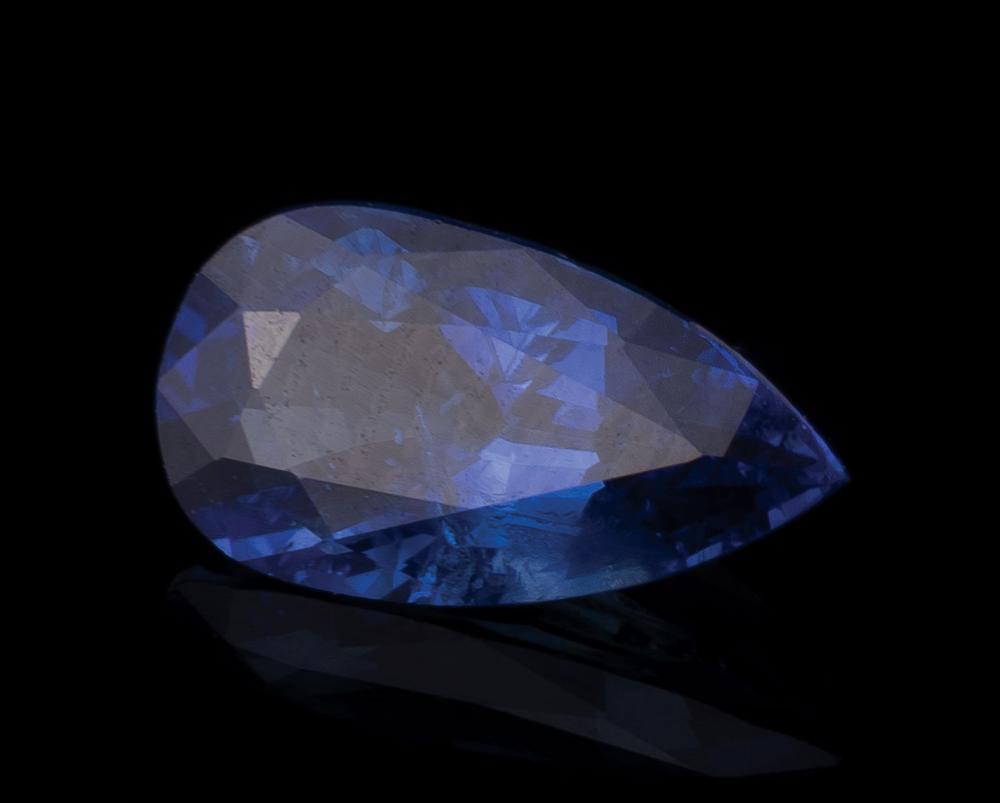 Appraisal: Pear Shaped Ceylon Sapphire Loose Stone wt approx cts x