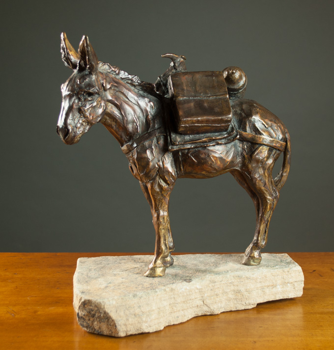 Appraisal: ROBIN LAWS BRONZE SCULPTURE Wyoming Colorado born Pack mule Inscribed