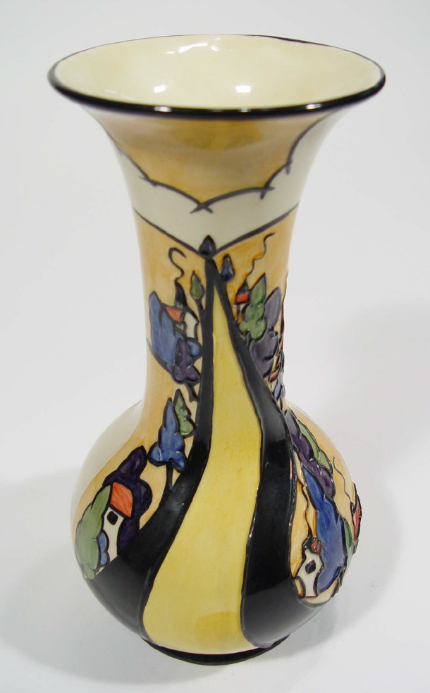 Appraisal: Lorna Bailey Ellgreave pottery vase with hand painted decoration factory