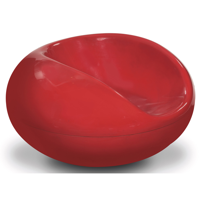 Appraisal: Eero Aarnio Pastille chair by Asko round molded red plastic