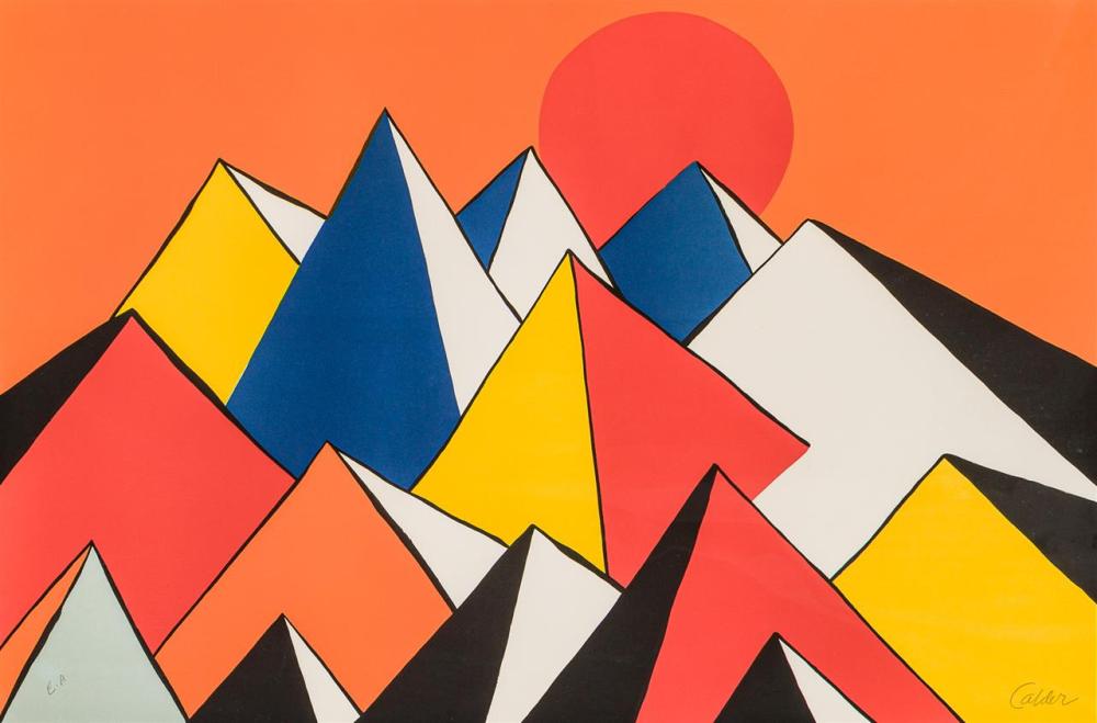 Appraisal: ALEXANDER CALDER American - Mountains lithograph on paper signed in