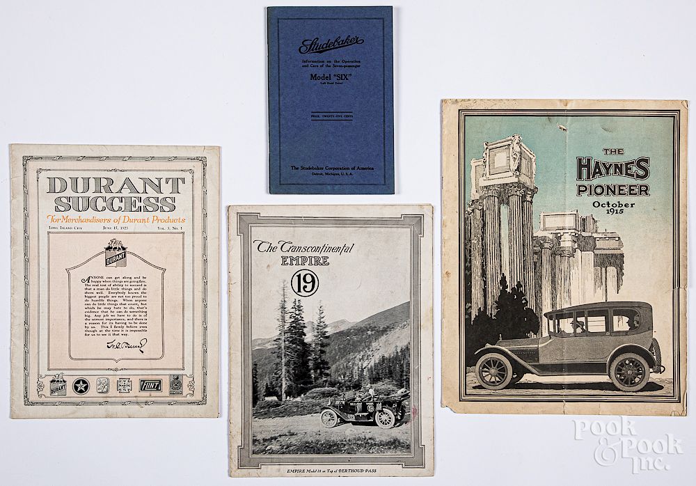 Appraisal: Four early automobile brochures Exclusive on Bidsquare Four early automobile