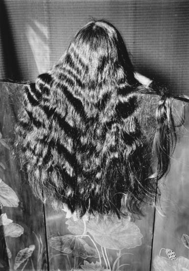 Appraisal: BOUBAT DOUARD - Untitled hair over screen Silver print x