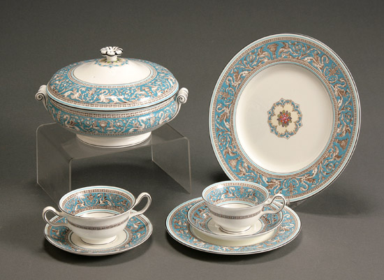 Appraisal: Wedgwood 'Florentine' Assembled Dinner Service Pattern W Last Half th