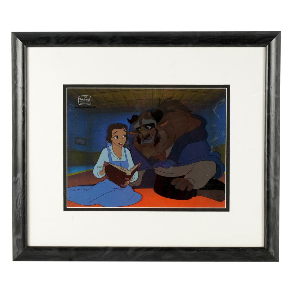 Appraisal: BELLE'S MAGICAL WORLD DISNEY ANIMATION CELwith Disney certificate verso matted