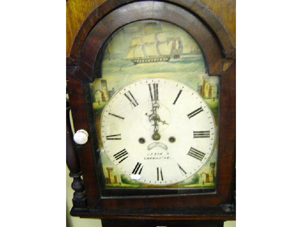 Appraisal: A substantial th century Welsh oak and mahogany longcase clock