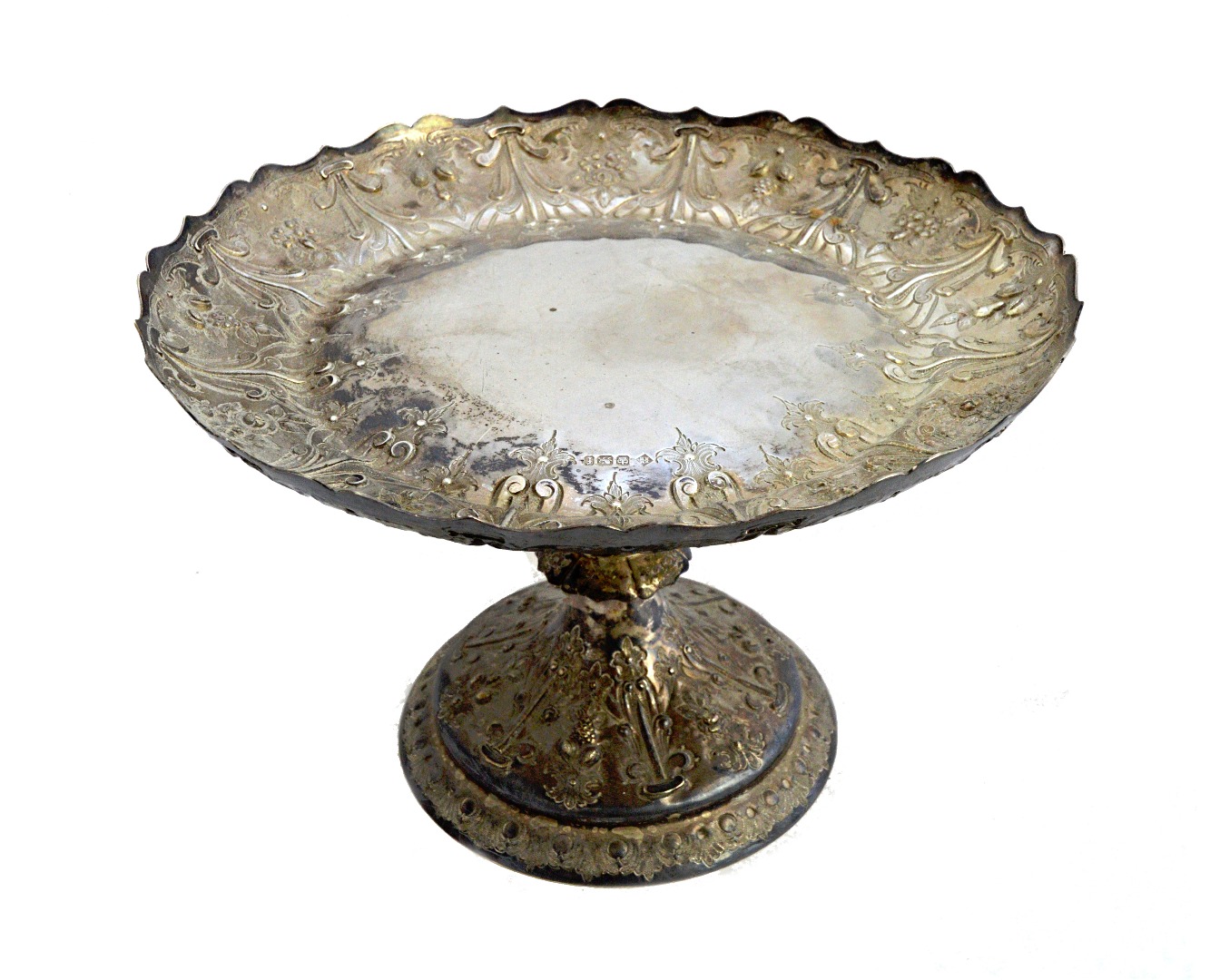 Appraisal: A late Victorian silver table centrepiece cake stand of shaped