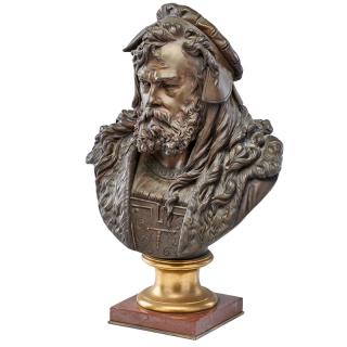 Appraisal: ALBERT Bronze bust of Albrecht Durer on marble plinth Incised