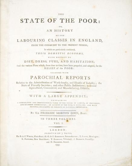 Appraisal: EDEN Sir Frederick Morton - The State of the Poor