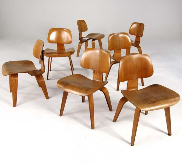 Appraisal: CHARLES EAMES Set of seven bentwood dining chairs x x