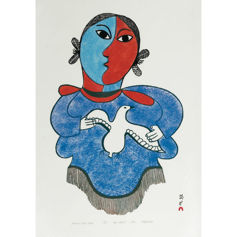 Appraisal: PITALOOSIE SAILA - E - Cape Dorset WOMAN AND SNOW