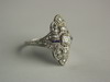 Appraisal: RING - Circa platinum and diamond ring set in the