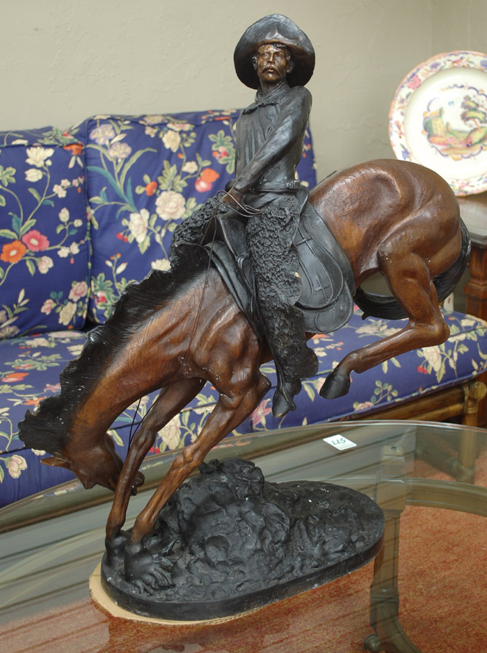 Appraisal: AFTER FREDERIC SACKRIDER REMINGTON American - The Outlaw a patinated