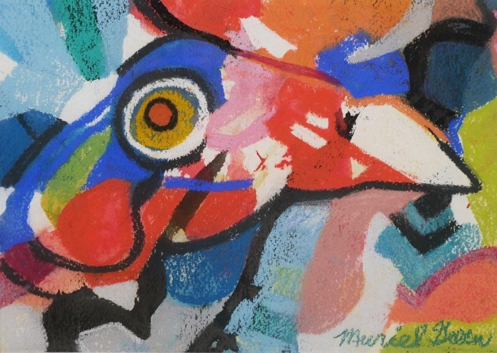 Appraisal: Pastel on paper of an abstract bird by Florida Miami