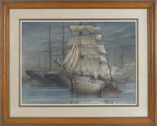 Appraisal: Keith Miller American th c watercolor titled Western Belle in