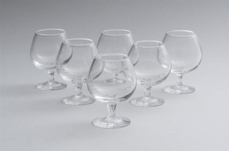 Appraisal: SET OF SIX STEUBEN GLASS SMALL BRANDY SNIFTERS in Collection