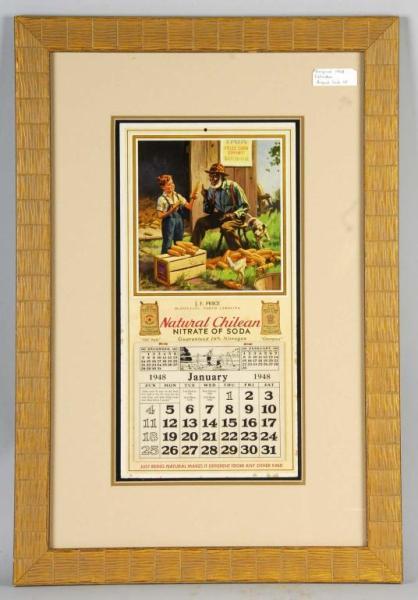 Appraisal: Natural Chilean Nitrate of Soda Calendar Description Full pad Framed