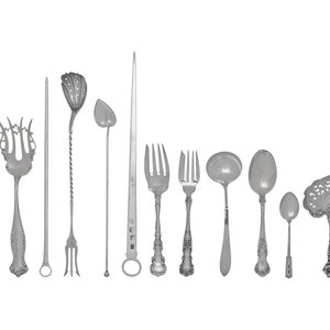 Appraisal: A Collection of American Silver Flatware Articles Various Makers th