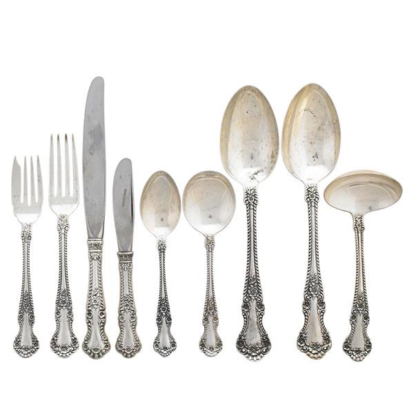 Appraisal: GORHAM CAMBRIDGE STERLING FLATWARE SERVICE Seventy-five pieces six piece service