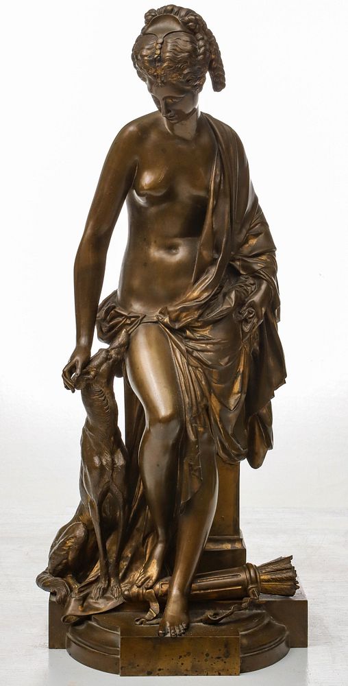 Appraisal: ALBERT ERNEST CARRIER - BRONZE SCULPTURE Albert-Ernest De Carrier-Belleuse Diane