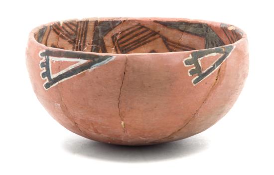 Appraisal: Sale Lot A Pre-Columbian Pottery Bowl with polychrome geometric decoration