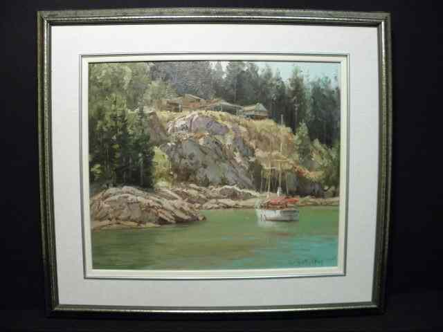 Appraisal: George Bates British b oil on canvas painting titled on