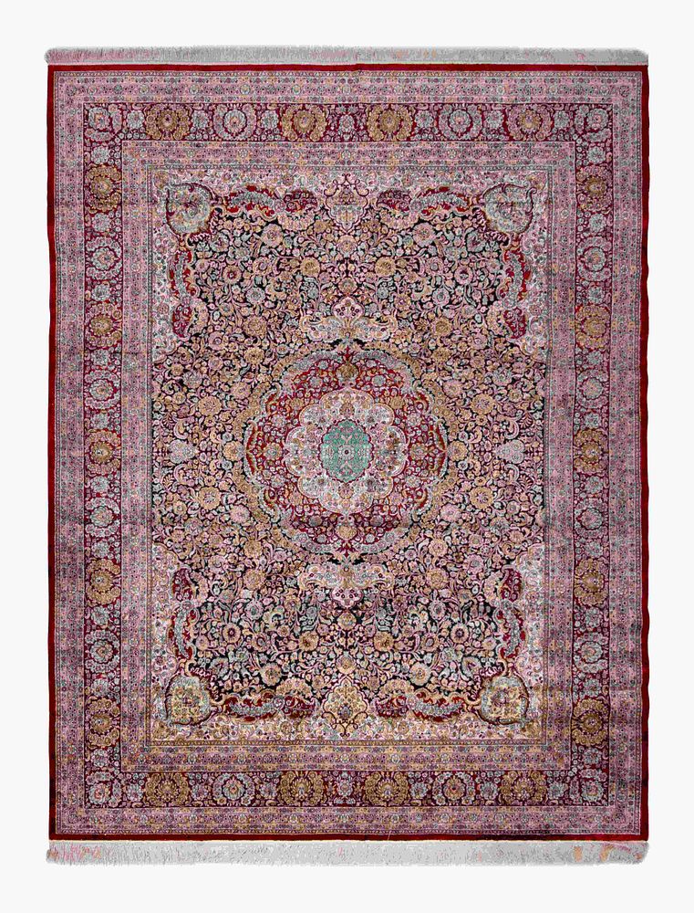 Appraisal: A Tabriz Silk Rug A Tabriz Silk Rug feet x