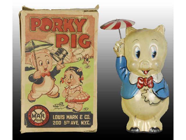 Appraisal: Marx Porky Pig Wind-Up Toy with Original Box Description Working