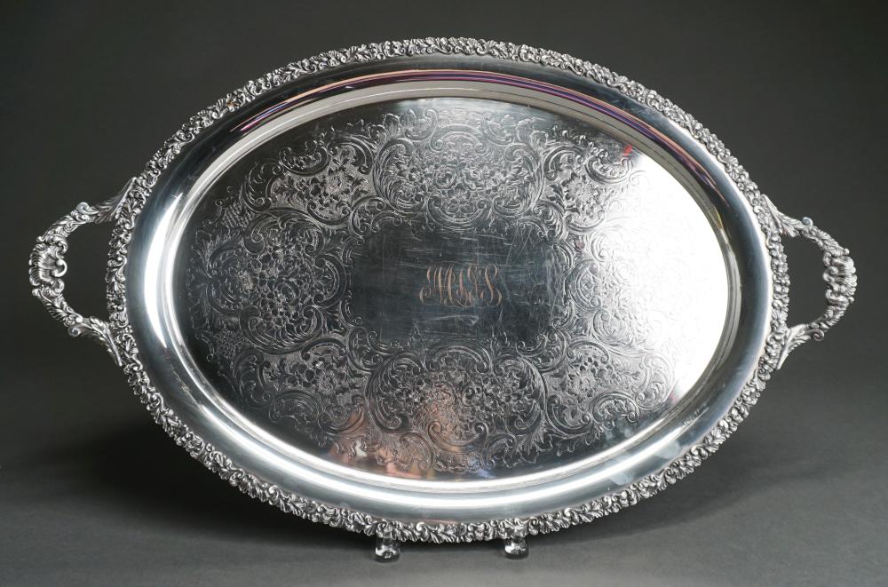 Appraisal: English Silverplate Tray D in cm