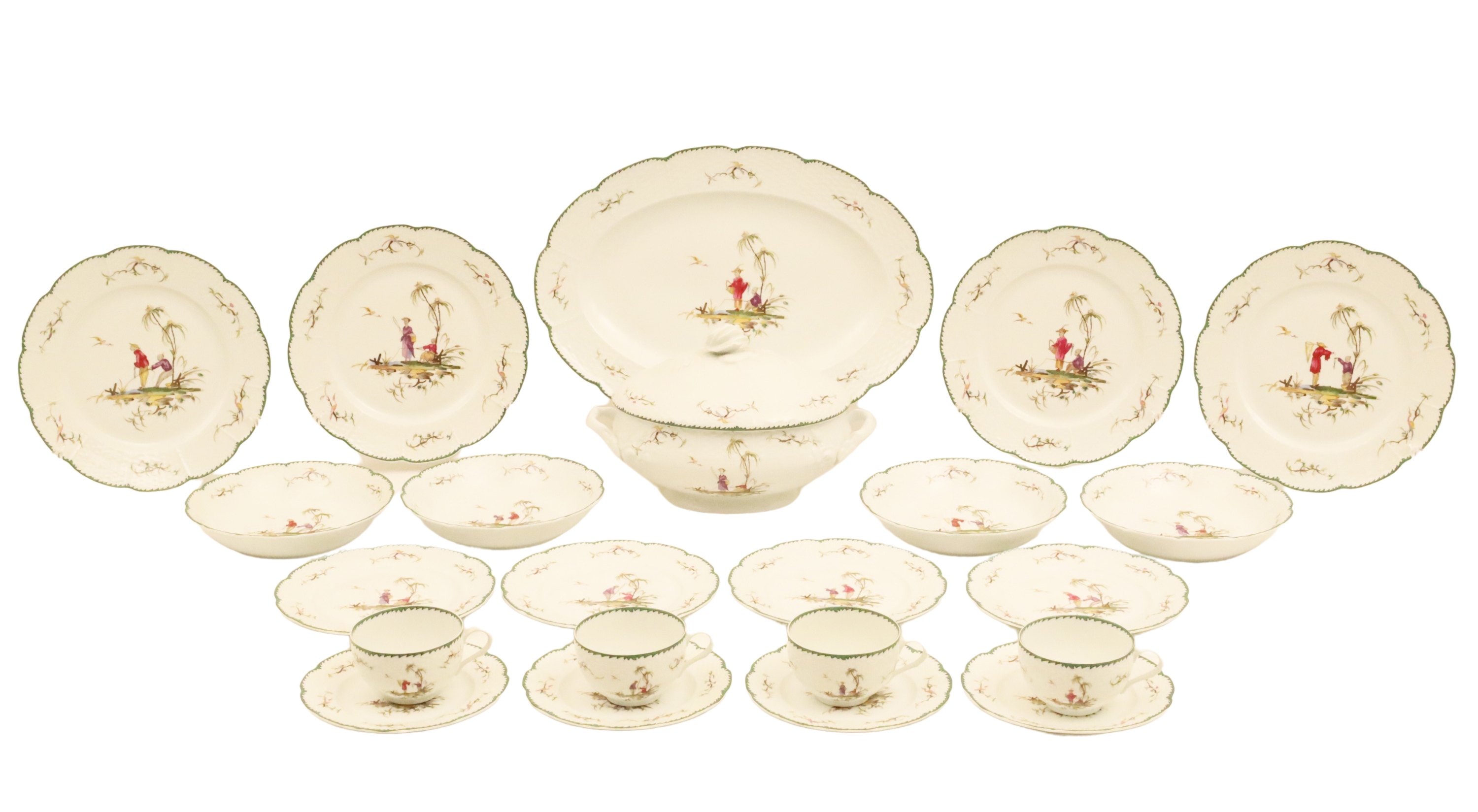 Appraisal: PC LIMOGE PORCELAIN LUNCHEON SERVICE Piece Limoges porcelain luncheon service