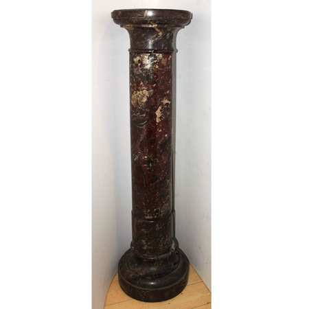 Appraisal: Continental Rouge Levanto Marble Pedestal Estimate -