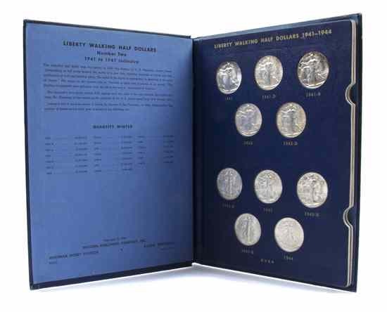 Appraisal: Twenty-Six U S Walking Liberty Silver Half Dollars in AU