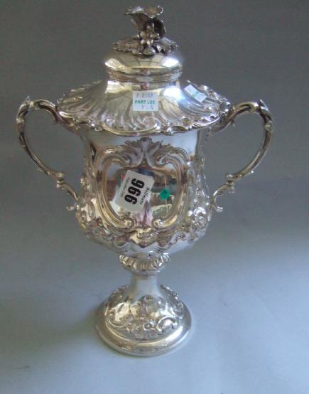 Appraisal: A Victorian silver trophy cup and cover maker's mark of